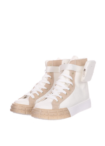 Белые женские ботинки со шнурками кошелек, с белой подошвой