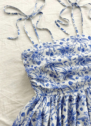 Комбінована кежуал сукня кльош SHEIN з квітковим принтом