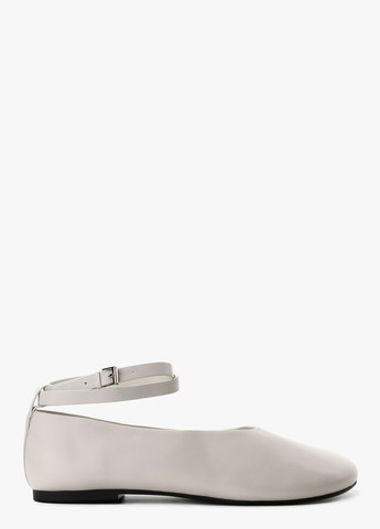 Женские балетки Le'BERDES | молочные однотонные без декора натуральная замша (370483619)