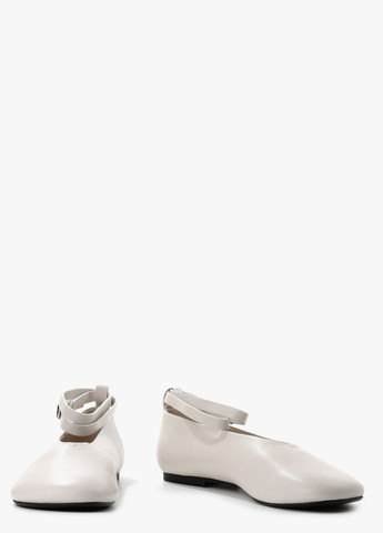 Женские балетки Le'BERDES | молочные однотонные без декора натуральная замша (370483619)