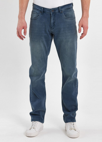 Серо-синие демисезонные прямые джинсы Trend Collection