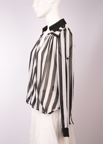 Черно-белая демисезонная блуза на запах Vero Moda