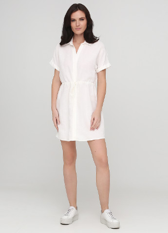 Білий кежуал сукня сорочка H&M однотонна