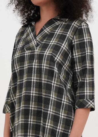 Оливкова (хакі) кежуал сукня Imperial в клітинку