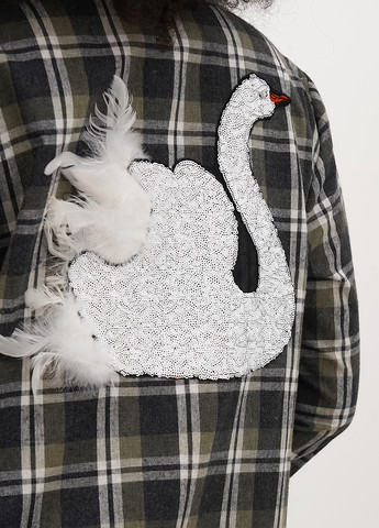 Оливкова (хакі) кежуал сукня Imperial в клітинку