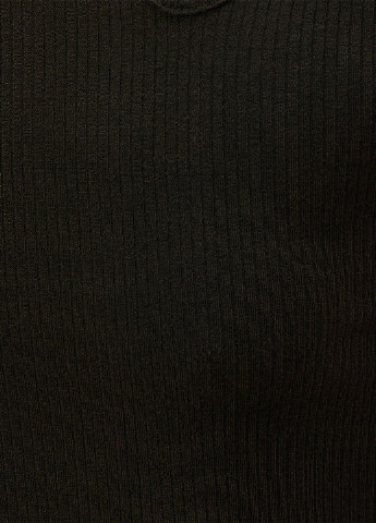 Гольф KOTON однотонный чёрный кэжуал полиэстер, трикотаж