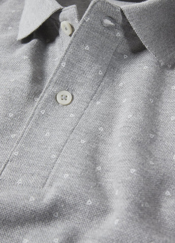 Серая футболка-поло для мужчин C&A меланжевая