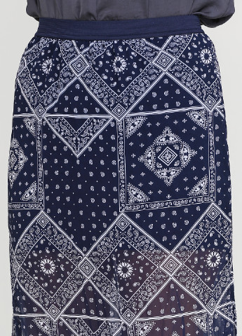 Темно-синяя кэжуал с рисунком юбка H&M макси