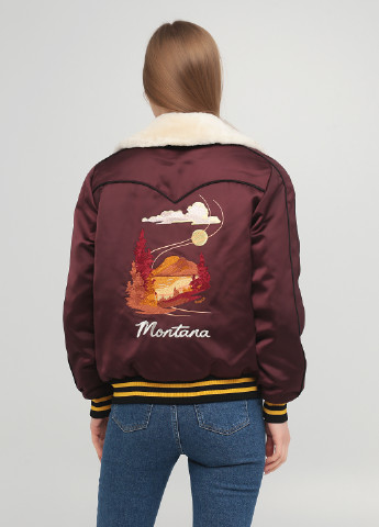 Бордовий демісезонний Пуховик Coach