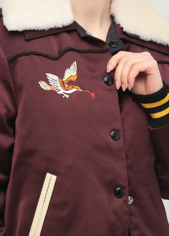 Бордовий демісезонний Пуховик Coach