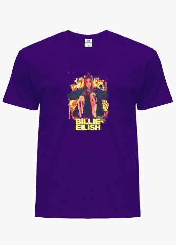 Фіолетова демісезонна футболка дитяча біллі айлиш (billie eilish) (9224-1212) MobiPrint