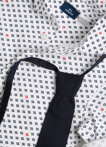 Білий демісезонний комплект (сорочка, галстук) Chicco