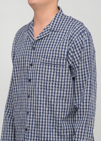 Серо-синяя кэжуал рубашка в клетку Primark