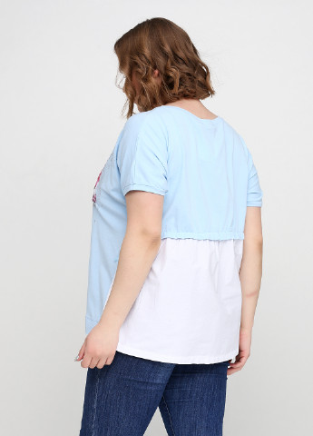 Голубая летняя футболка с коротким рукавом Angie
