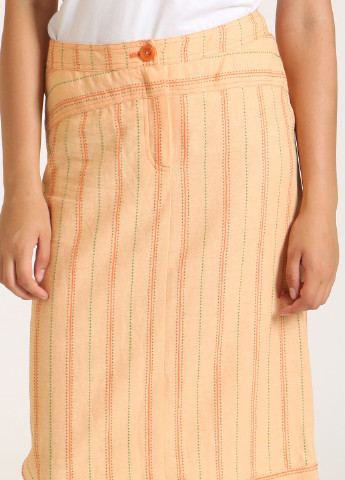 Оранжевая кэжуал в полоску юбка Glance
