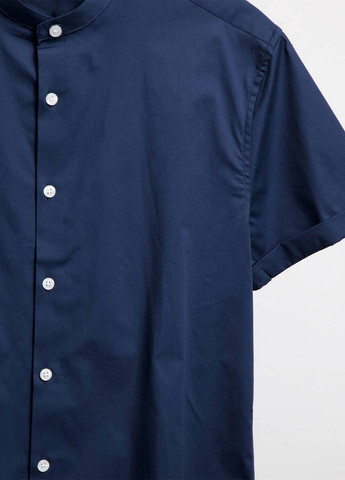 Темно-синяя кэжуал рубашка однотонная Asos