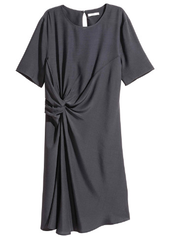 Темно-сіра кежуал платье H&M однотонна