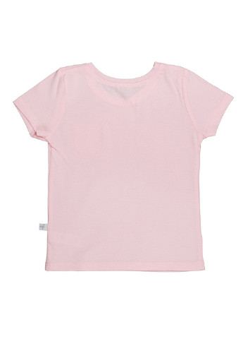 Светло-розовая летняя футболка для девочек Фламинго Текстиль