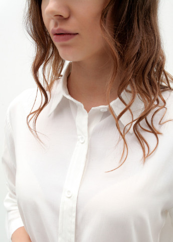 Белая кэжуал рубашка No Brand