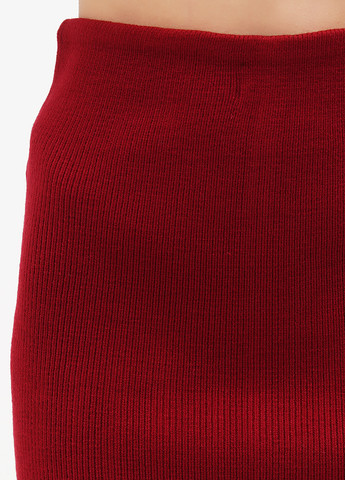 Бордовая кэжуал однотонная юбка CHD