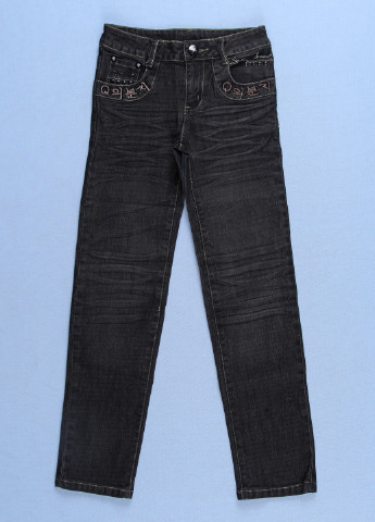 Темно-серые демисезонные джинсы для девочки Himunssa