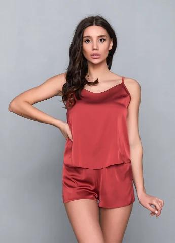 Терракотовый демисезонный комплект (топ, шорты) Barwa Garments