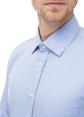 Голубой классическая рубашка однотонная VD One