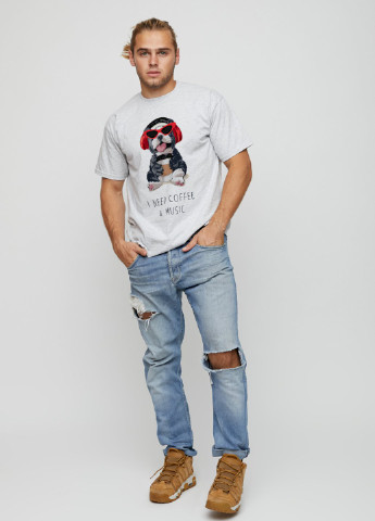 Сіра футболка чоловіча basic YAPPI