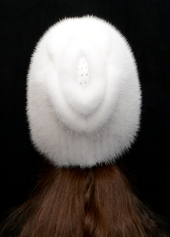 Женская шапка из вязаной норки Меховой Стиль листок (208690001)
