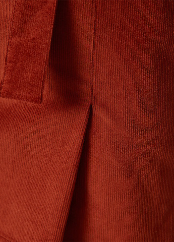 Терракотовая кэжуал однотонная юбка KOTON а-силуэта (трапеция)