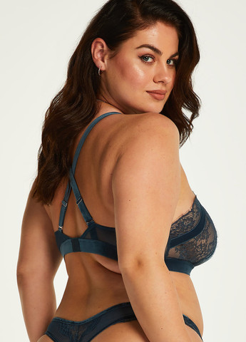 Зелёный топ бюстгальтер Hunkemoller без косточек полиэстер