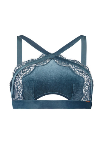 Зелёный топ бюстгальтер Hunkemoller без косточек полиэстер