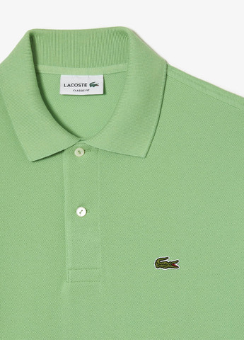 Фисташковая футболка-поло для мужчин Lacoste однотонная