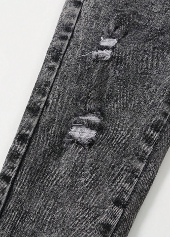 Темно-серые демисезонные скинни джинсы SHEIN