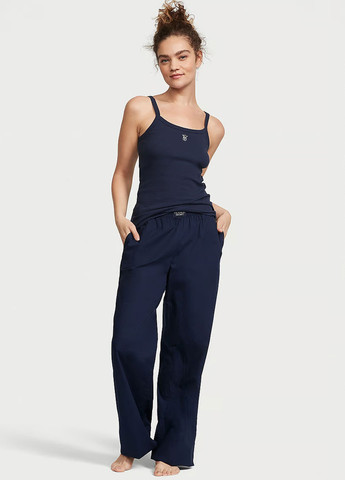 Синяя всесезон пижама (майка, брюки) майка + брюки Victoria's Secret