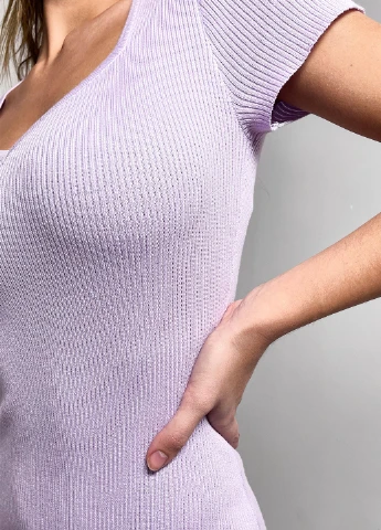 Сиреневое кэжуал платье платье-футболка Missguided однотонное