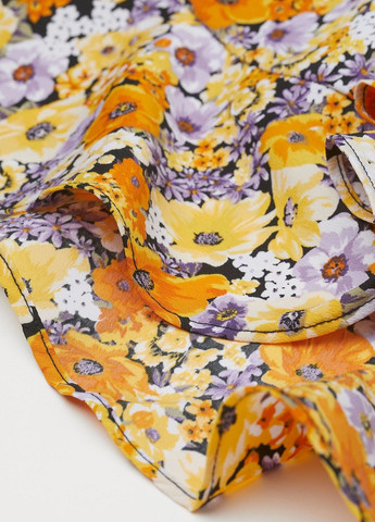 Разноцветная кэжуал цветочной расцветки юбка H&M на запах