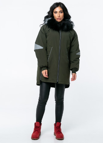 Оливковая (хаки) зимняя куртка Icon