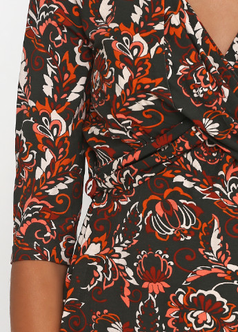 Коричневая блуза на запах No Brand