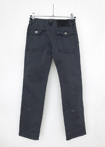 Серо-синие джинсовые демисезонные брюки прямые Ra-Re