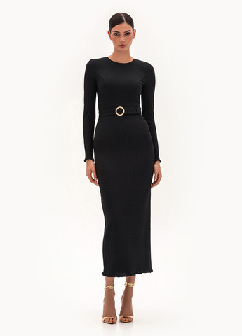 Черное кэжуал платье футляр BGL однотонное