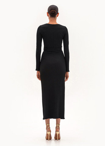 Черное кэжуал платье футляр BGL однотонное