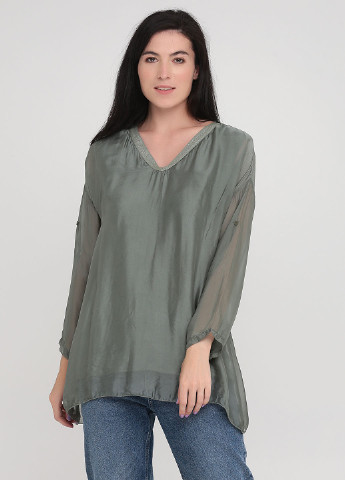Оливковая демисезонная блуза Sarah Chole