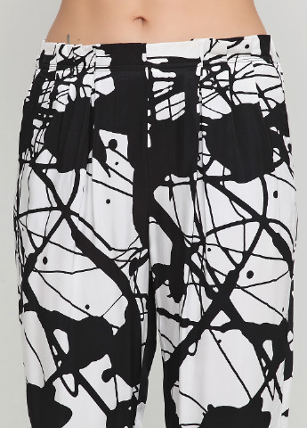 Черно-белые кэжуал демисезонные зауженные брюки Desigual