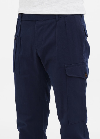 Темно-синие кэжуал демисезонные карго, прямые брюки Ralph Lauren