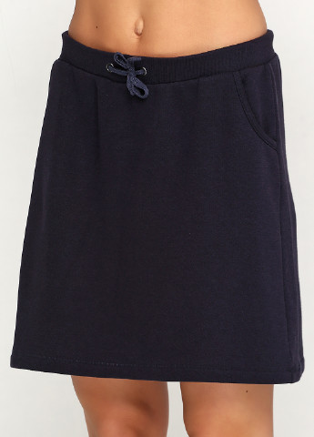 Темно-синяя кэжуал однотонная юбка Vila