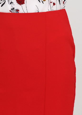 Красная кэжуал однотонная юбка Vovk карандаш