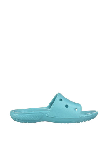Голубые пляжные шлепанцы Crocs