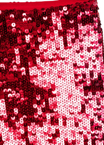 Красная кэжуал однотонная юбка H&M на запах