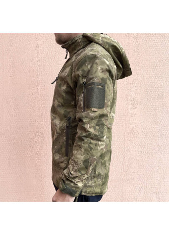 Оливкова (хакі) демісезонна куртка чоловіча тактична мультикам туреччина софтшел soft-shell зсу (зсу) xl 8070 Combat